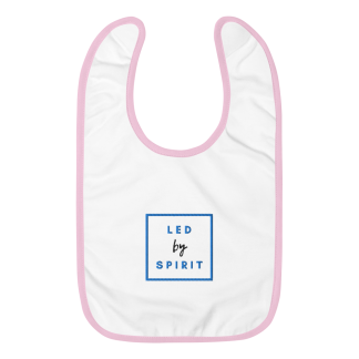 Led By Spirit Embroidered Baby Bib