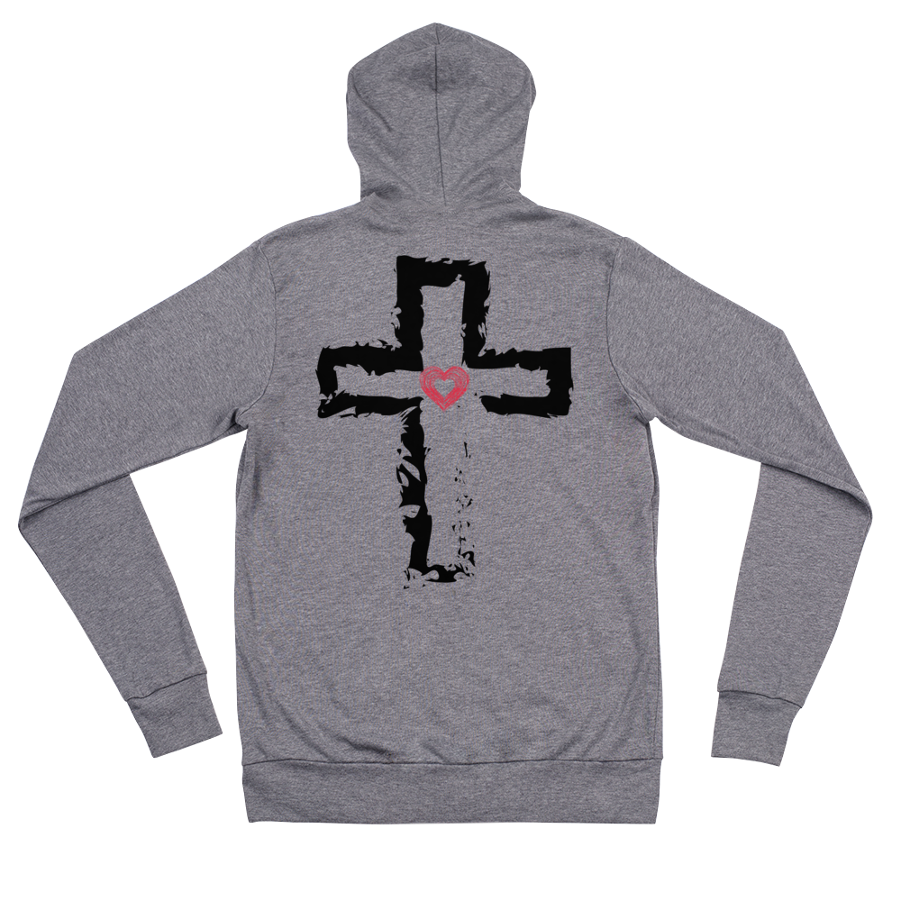 Heart of the Cross Unisex zip hoodie – Armor Up | Inspirational and